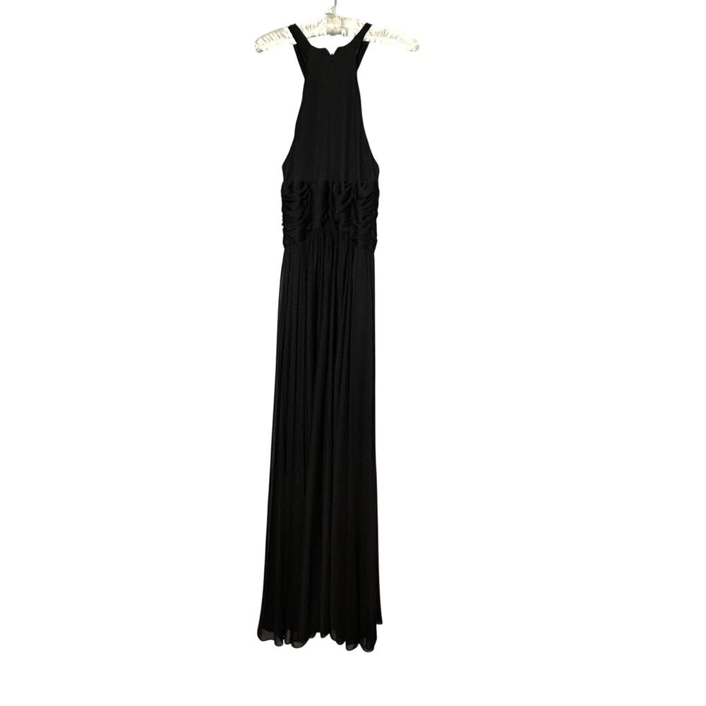 David's Bridal Ball Gown Dress Women Sz 14 Halter Maxi Black Formal Occasion - Picture 2 of 10